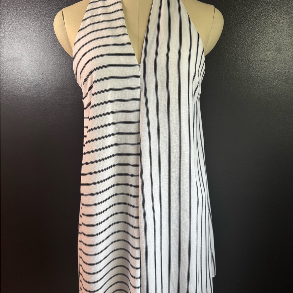 HYFVE Asymmetrical Black and White Cocktail Dress